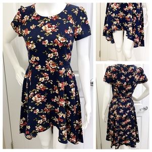 !SALE! FOREVER 21 Floral Cap Sleeve High Low Dress